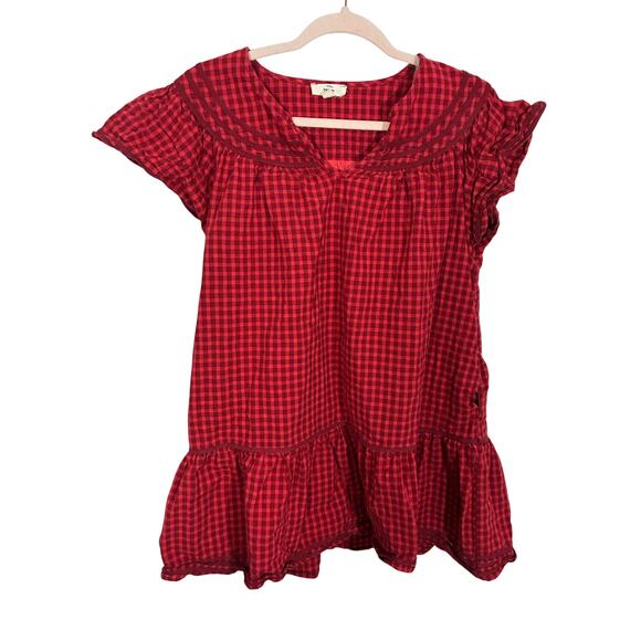 Entro Play It Cool Dress Red Gingham Southern Classy Preppy Colorful Teacher L - Picture 3 of 6